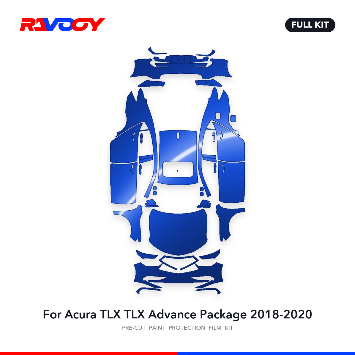 Full vehicle PPF pattern for 2018-2020 Acura TLX TLX Advance Package