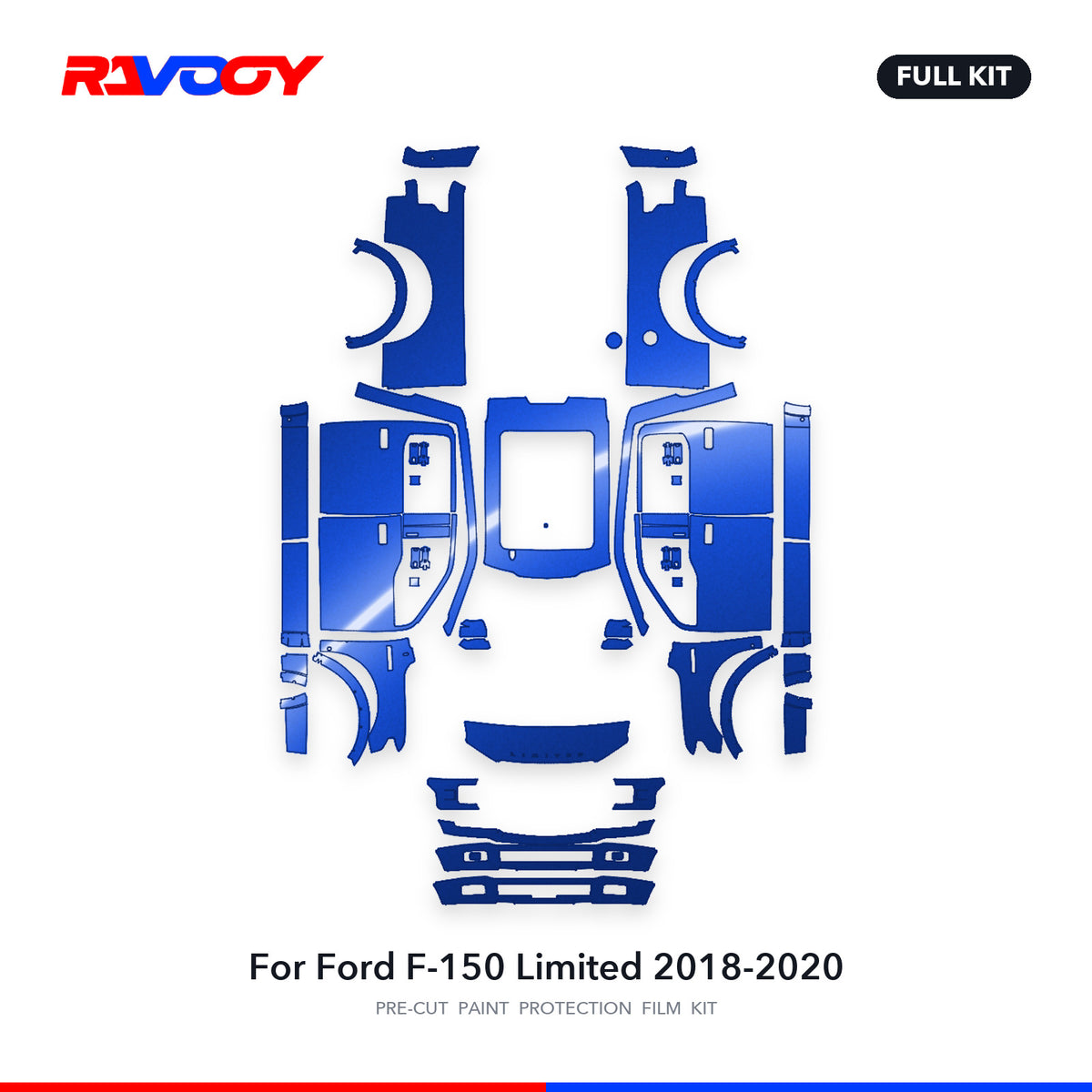 Full vehicle PPF pattern for 2018-2020 Ford F-150 Limited