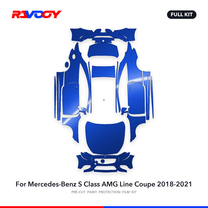 Full vehicle PPF pattern for 2018-2021 Mercedes-Benz S Class AMG Line Coupe