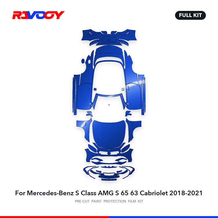 Full vehicle PPF pattern for 2018-2021 Mercedes-Benz S Class AMG S 65 63 Cabriolet