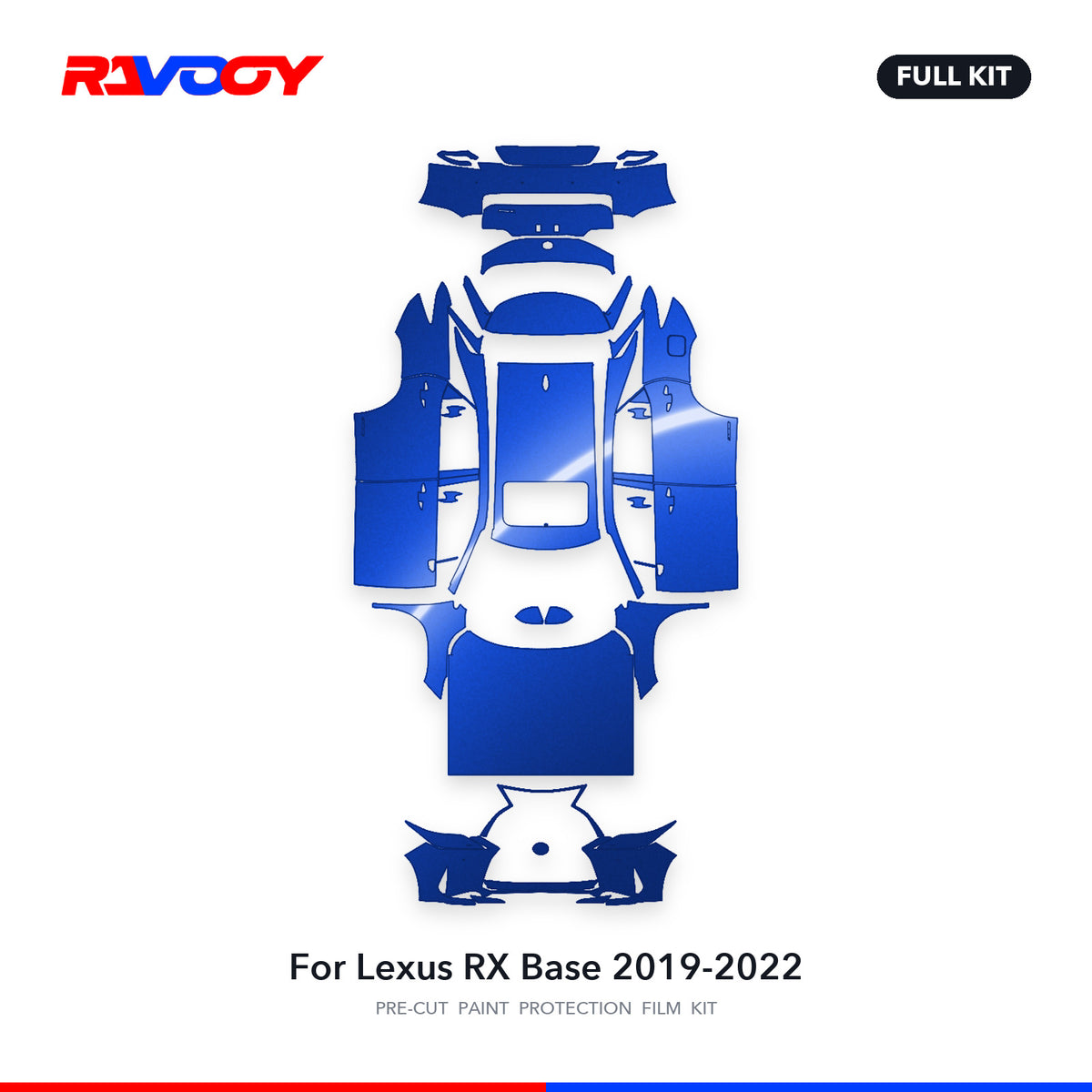 Full vehicle PPF pattern for 2019-2022 Lexus RX Base