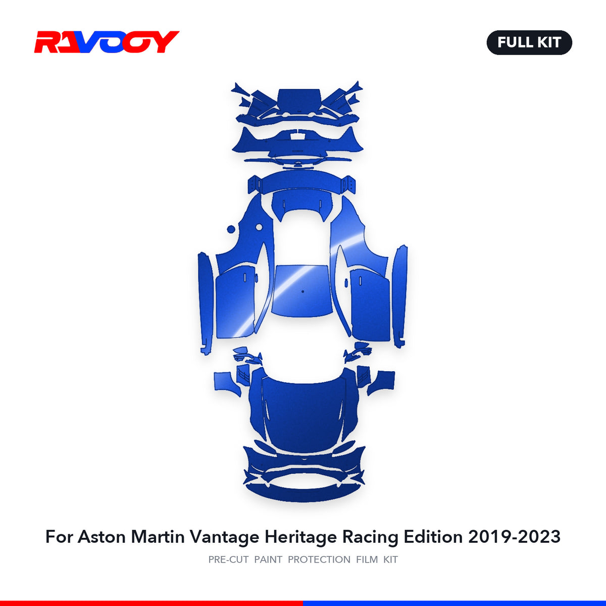 Full vehicle PPF pattern for 2019-2023 Aston Martin Vantage Heritage Racing Edition