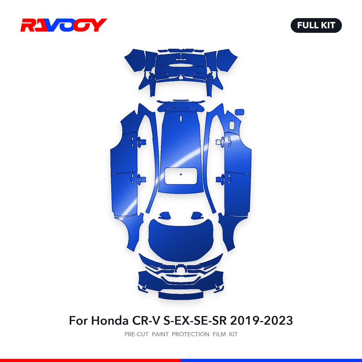 Full vehicle PPF pattern for 2019-2023 Honda CR-V S-EX-SE-SR