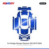 RAVOOY PPF Kit For 2019-2024 Dodge Charger Daytona 392 – Pre-Cut Paint Protection Film Clear Bra