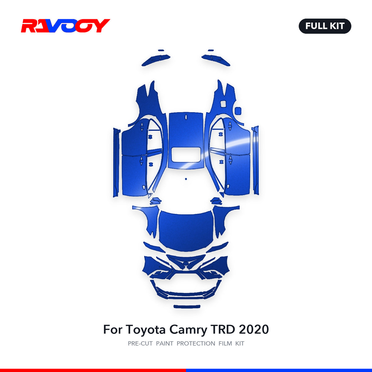 Full vehicle PPF pattern for 2020-2020 Toyota Camry TRD