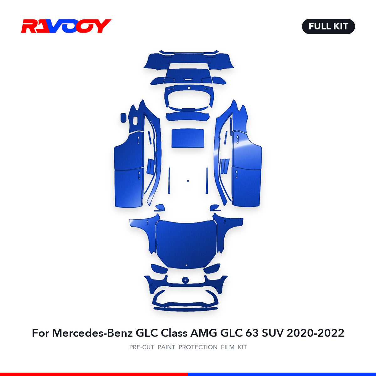 Full vehicle PPF pattern for 2020-2022 Mercedes-Benz GLC Class AMG GLC 63 SUV