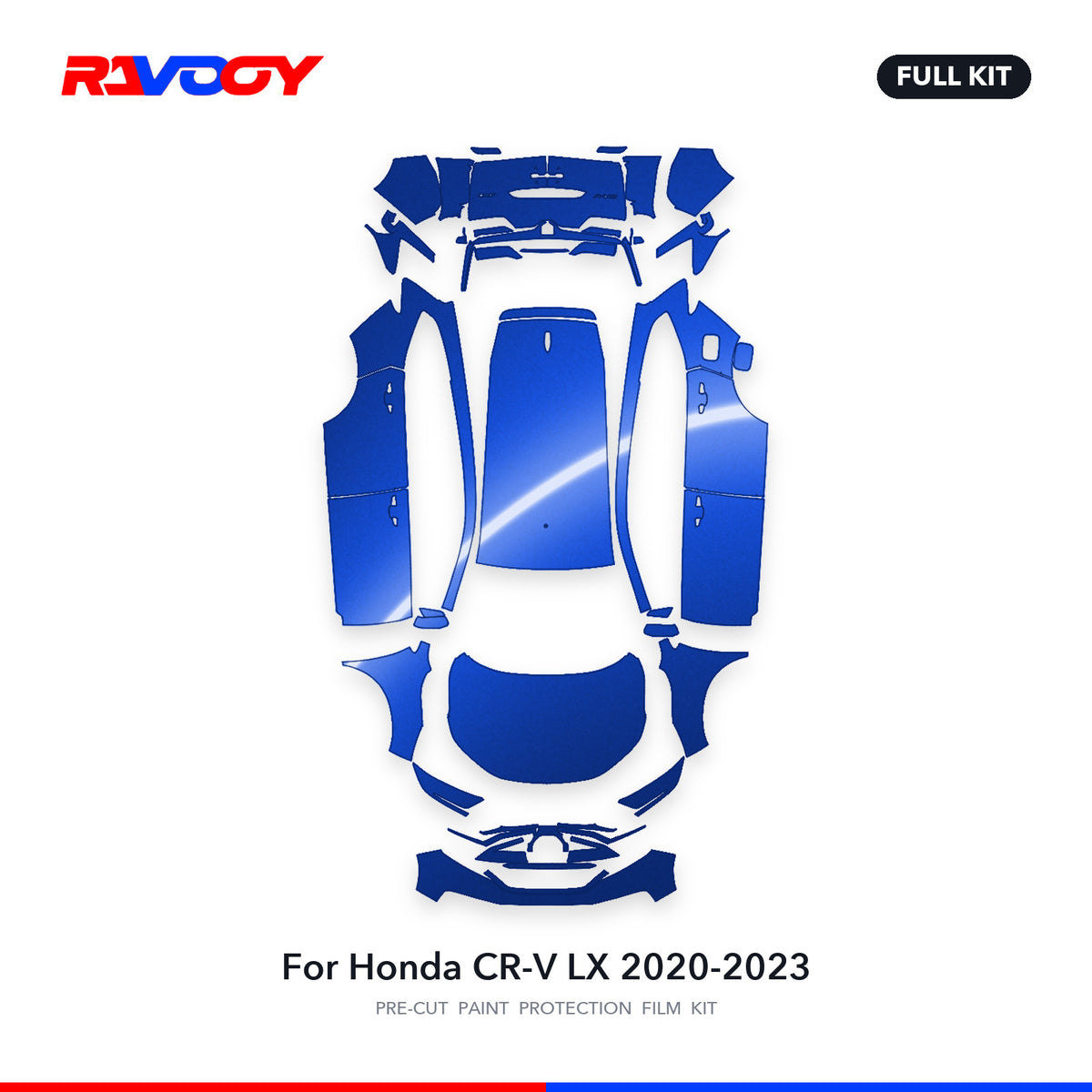 Full vehicle PPF pattern for 2020-2023 Honda CR-V LX