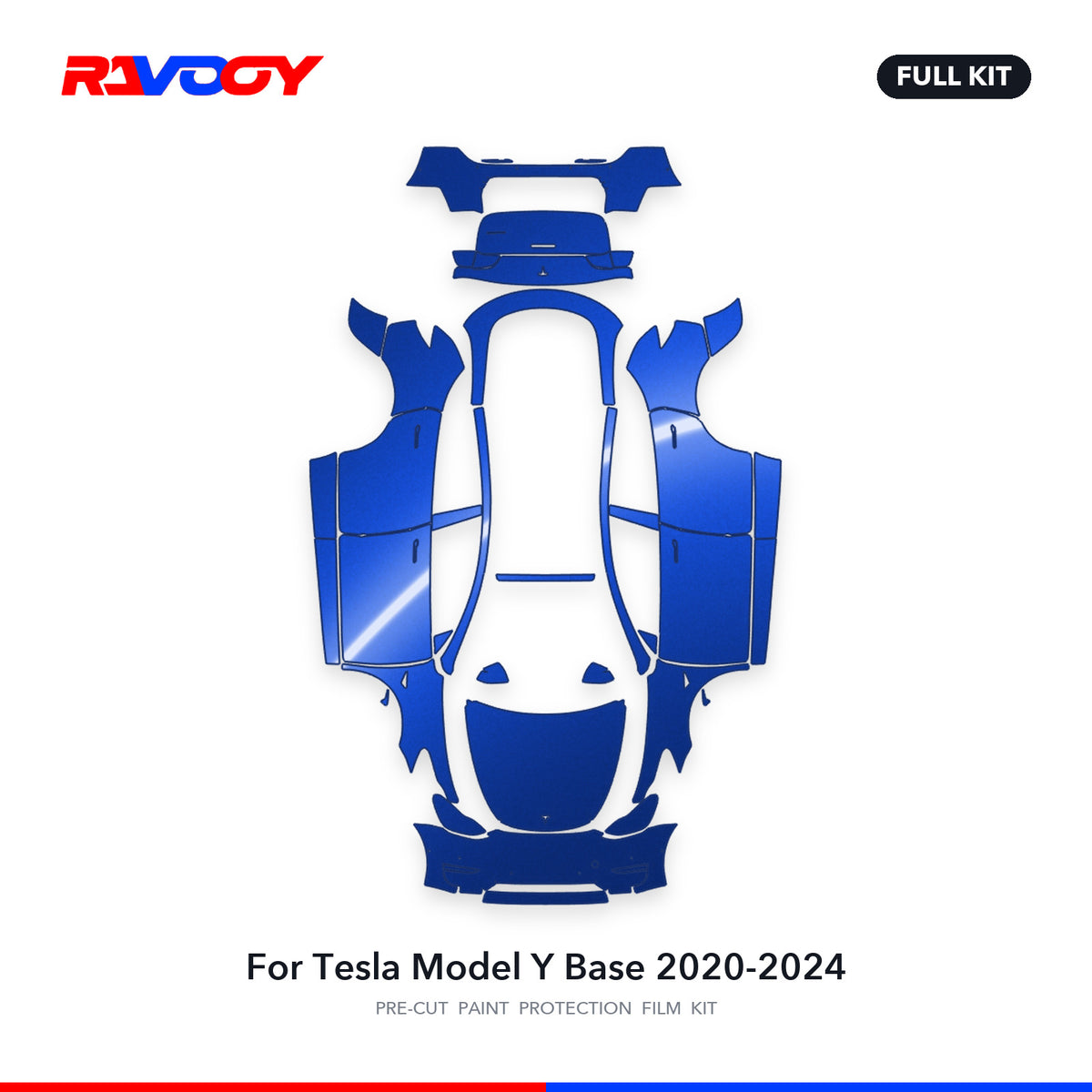 Full vehicle PPF pattern for 2020-2024 Tesla Model Y Base