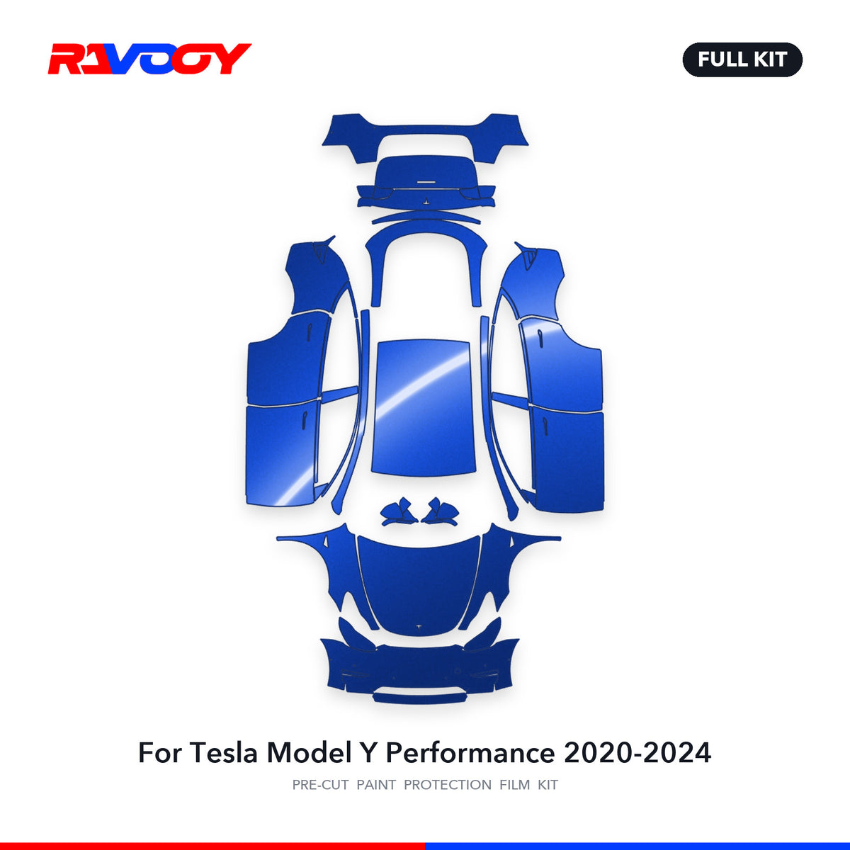Full vehicle PPF pattern for 2020-2024 Tesla Model Y Performance