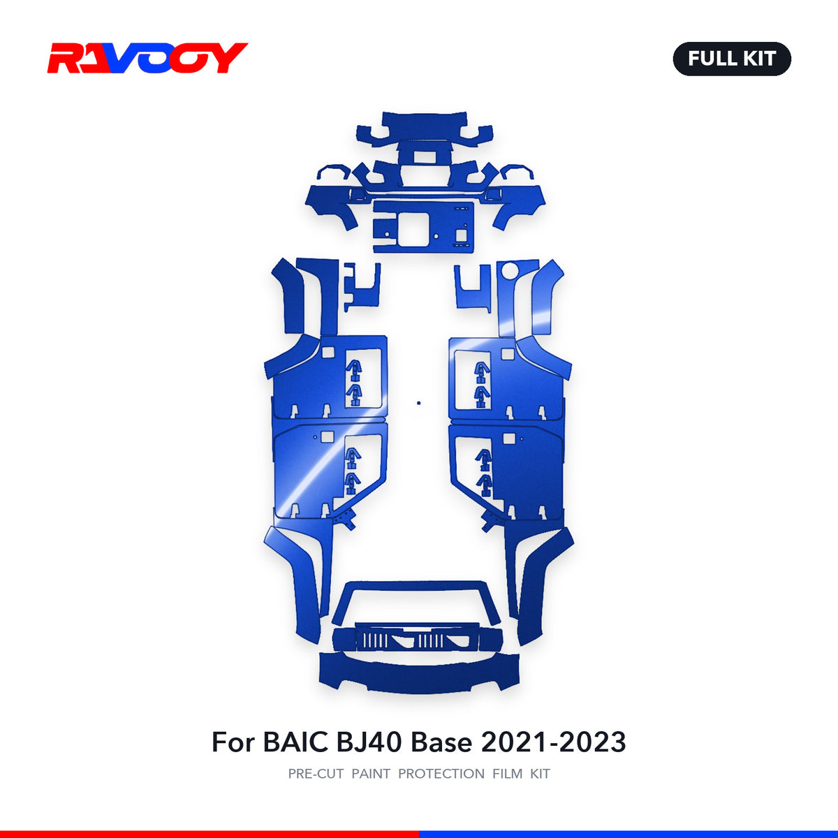 Full vehicle PPF pattern for 2021-2023 BAIC BJ40 Base