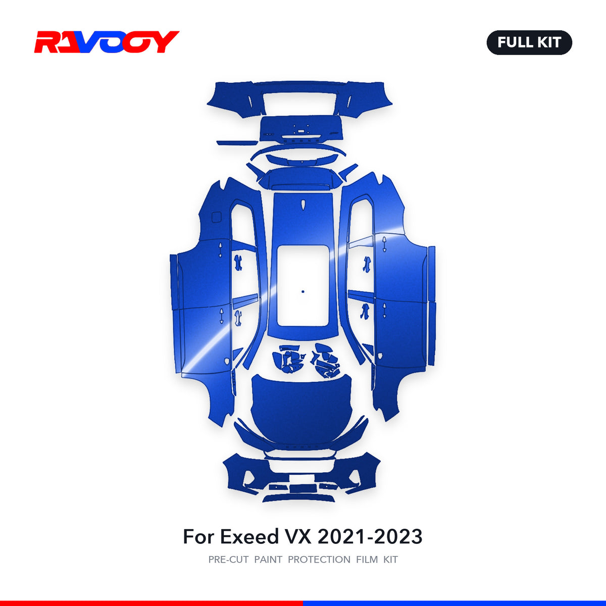 Full vehicle PPF pattern for 2021-2023 Exeed VX