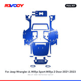 RAVOOY PPF Kit For 2021-2023 Jeep Wrangler JL Willys Sport-Willys 2 Door – Pre-Cut Paint Protection Film Clear Bra