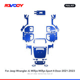 RAVOOY PPF Kit For 2021-2023 Jeep Wrangler JL Willys-Willys Sport 4 Door – Pre-Cut Paint Protection Film Clear Bra