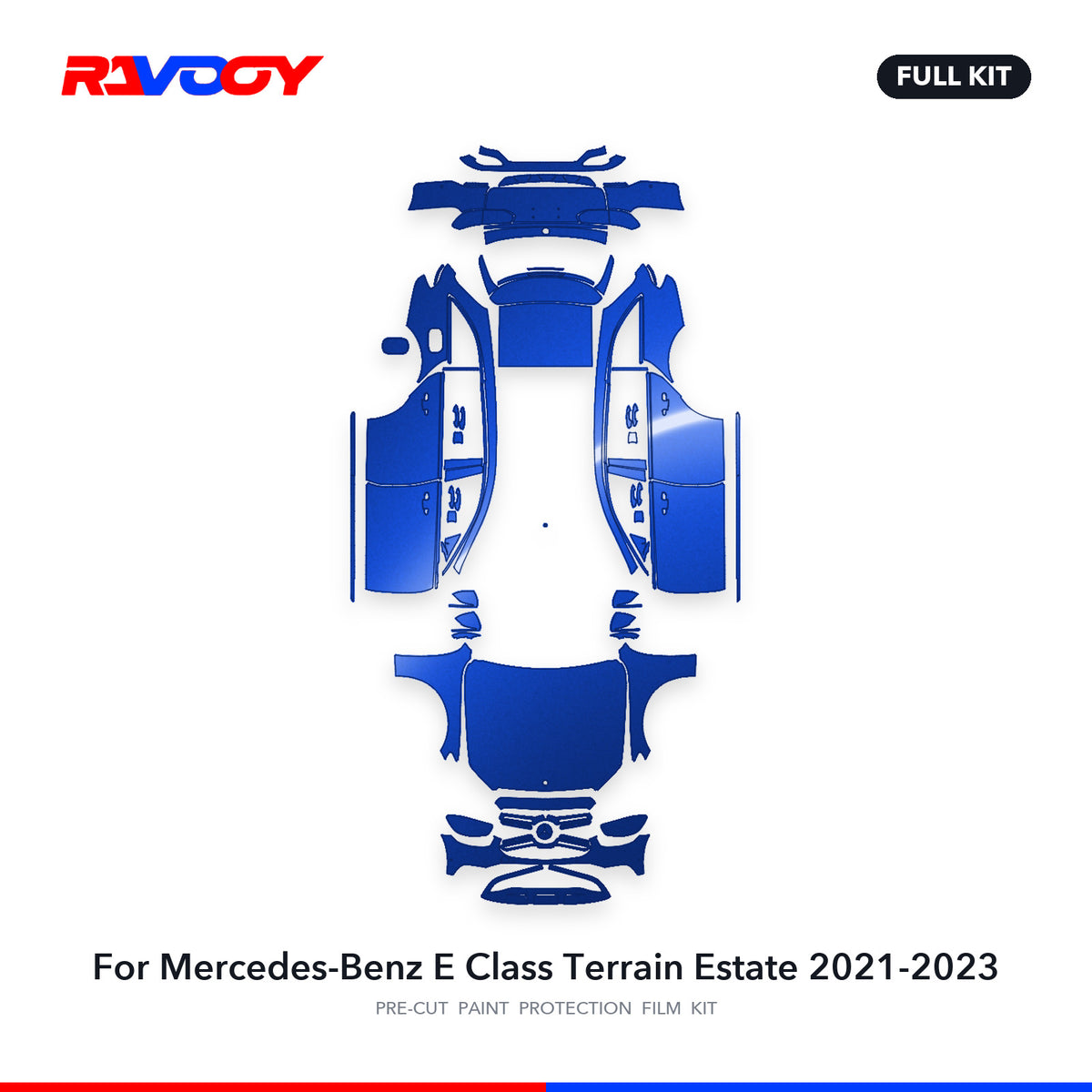 Full vehicle PPF pattern for 2021-2023 Mercedes-Benz E Class Terrain Estate