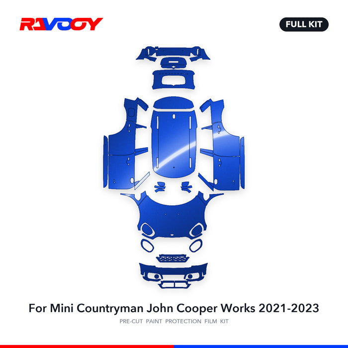 Full vehicle PPF pattern for 2021-2023 Mini Countryman John Cooper Works