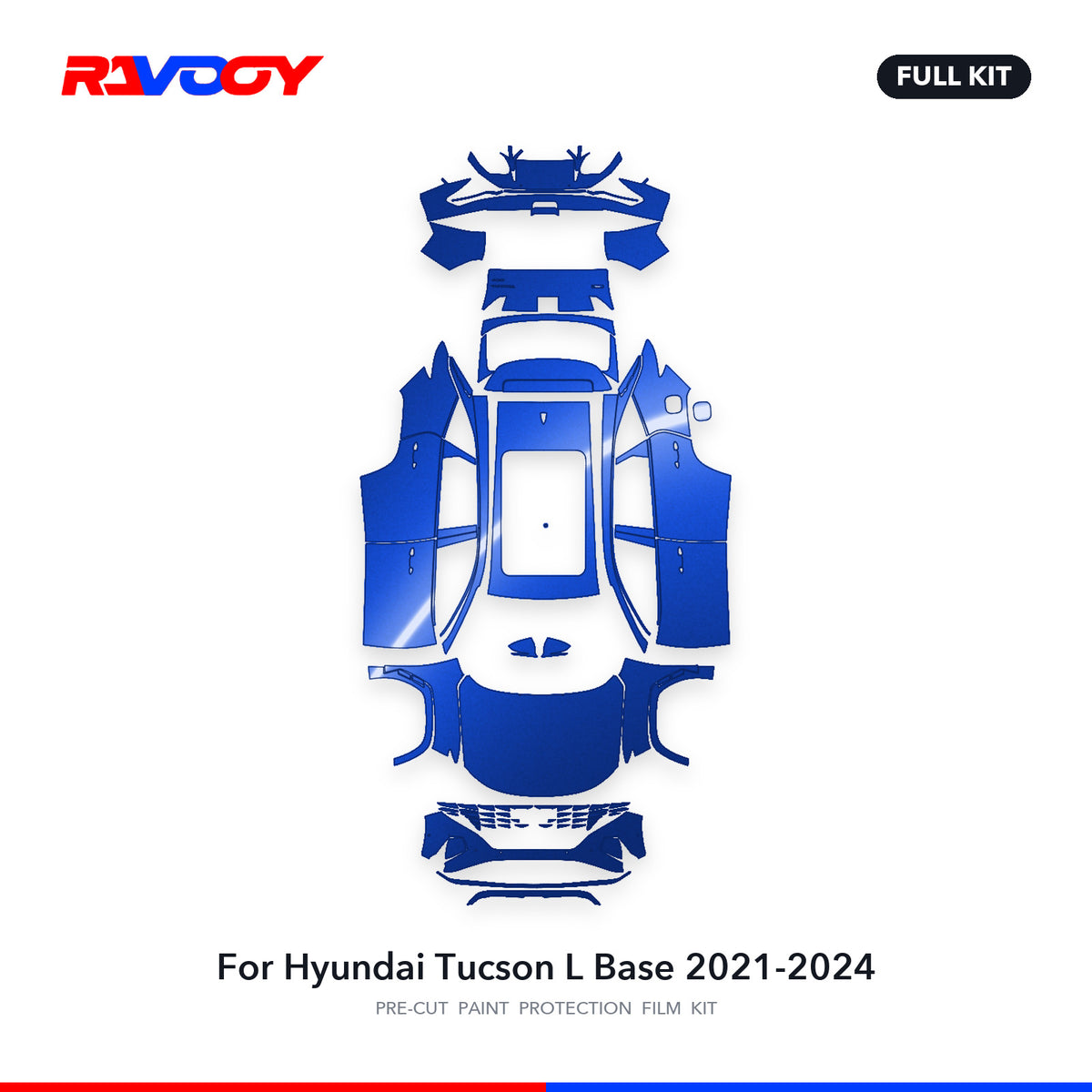 Full vehicle PPF pattern for 2021-2024 Hyundai Tucson L Base