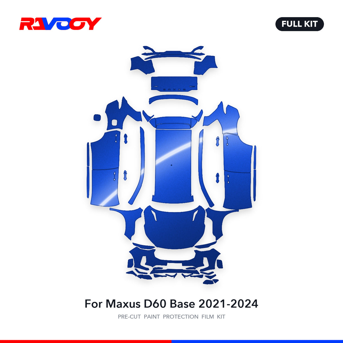 Full vehicle PPF pattern for 2021-2024 Maxus D60 Base