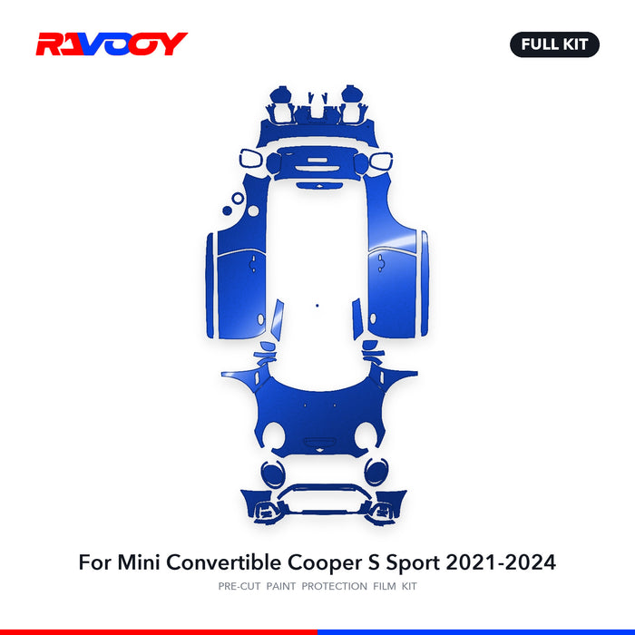 Full vehicle PPF pattern for 2021-2024 Mini Convertible Cooper S Sport