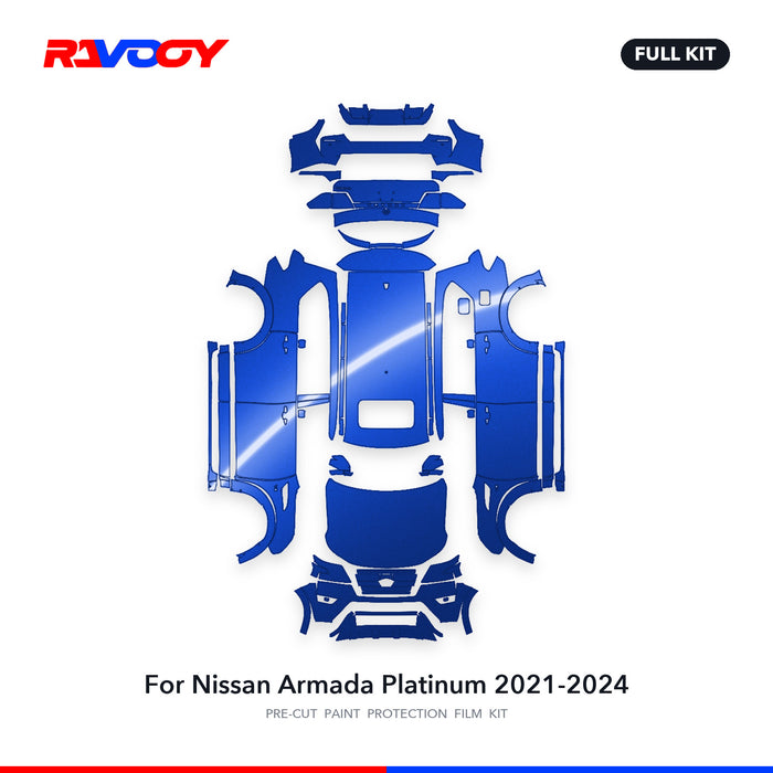 Full vehicle PPF pattern for 2021-2024 Nissan Armada Platinum