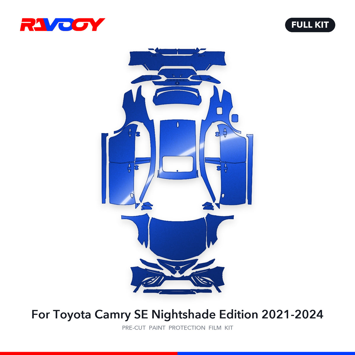 Full vehicle PPF pattern for 2021-2024 Toyota Camry SE Nightshade Edition
