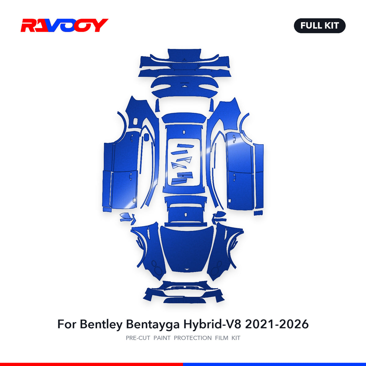 Full vehicle PPF pattern for 2021-2026 Bentley Bentayga Hybrid-V8