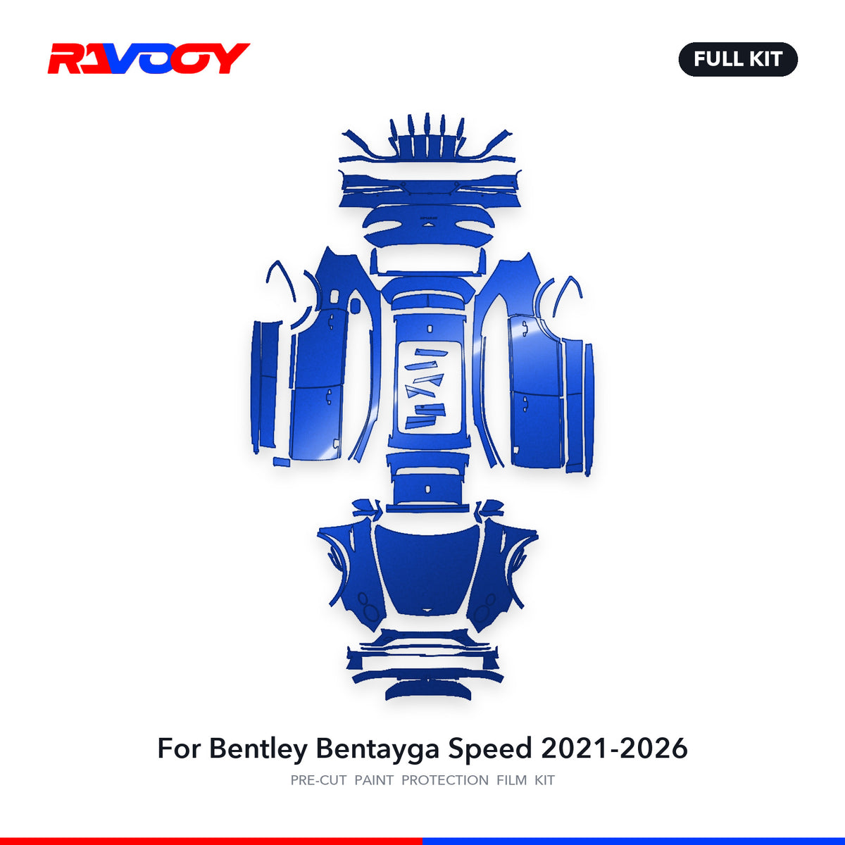 Full vehicle PPF pattern for 2021-2026 Bentley Bentayga Speed