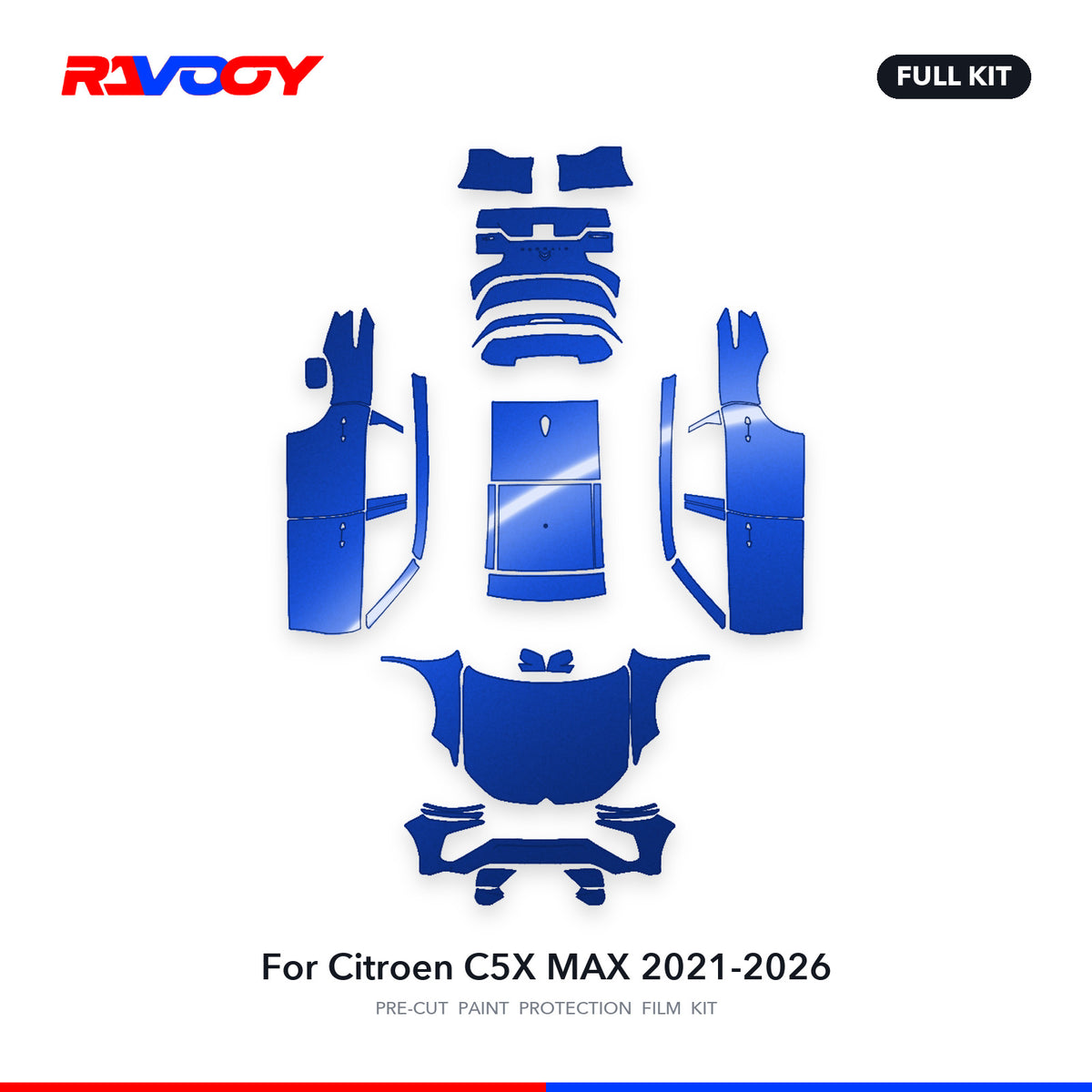Full vehicle PPF pattern for 2021-2026 Citroen C5X MAX