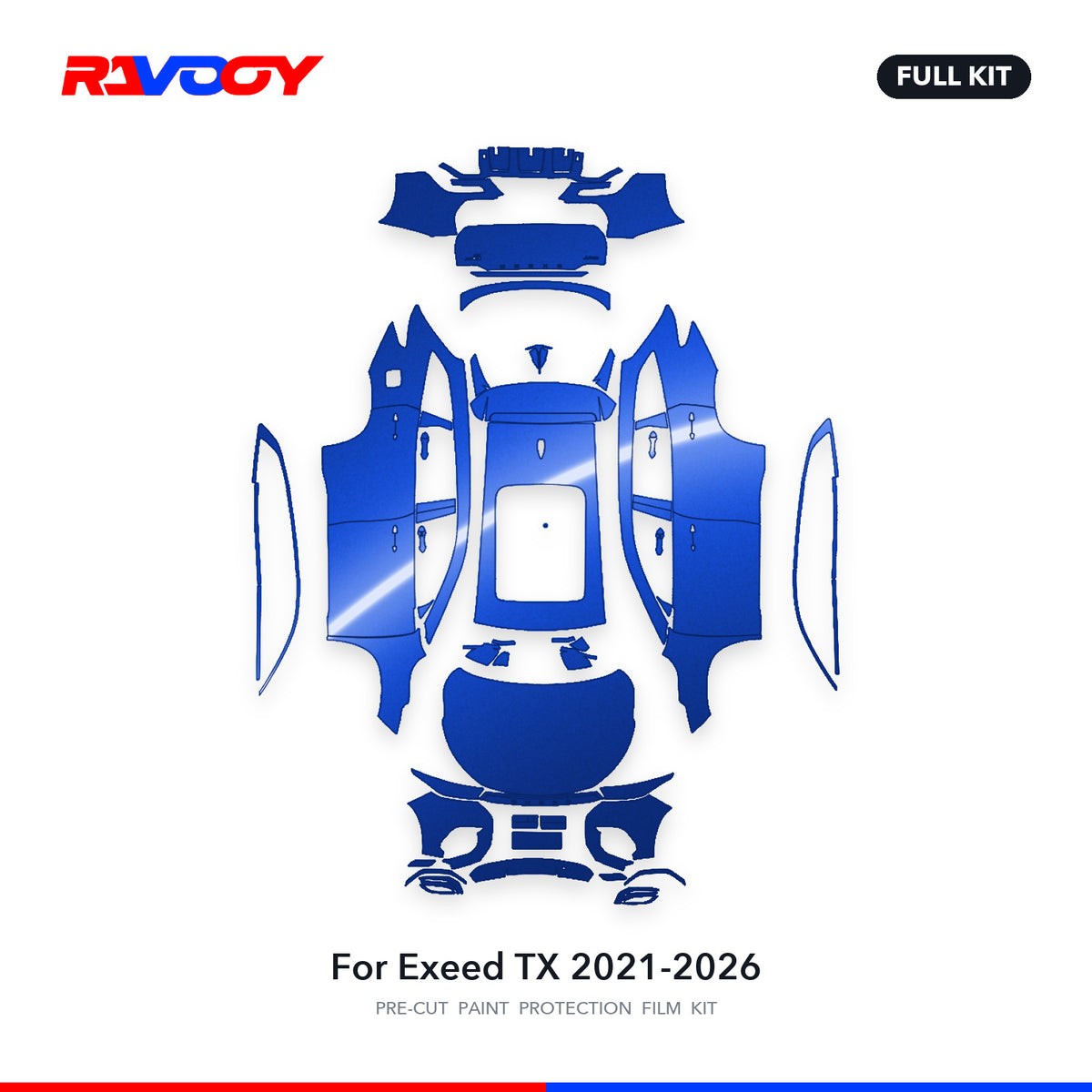 Full vehicle PPF pattern for 2021-2026 Exeed TX