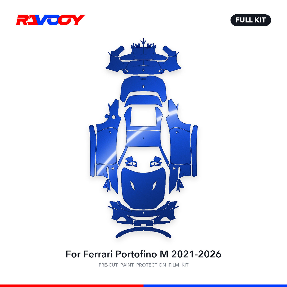 Full vehicle PPF pattern for 2021-2026 Ferrari Portofino M
