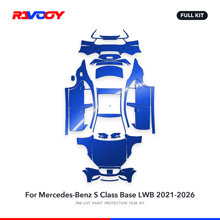 Full vehicle PPF pattern for 2021-2026 Mercedes-Benz S Class Base LWB