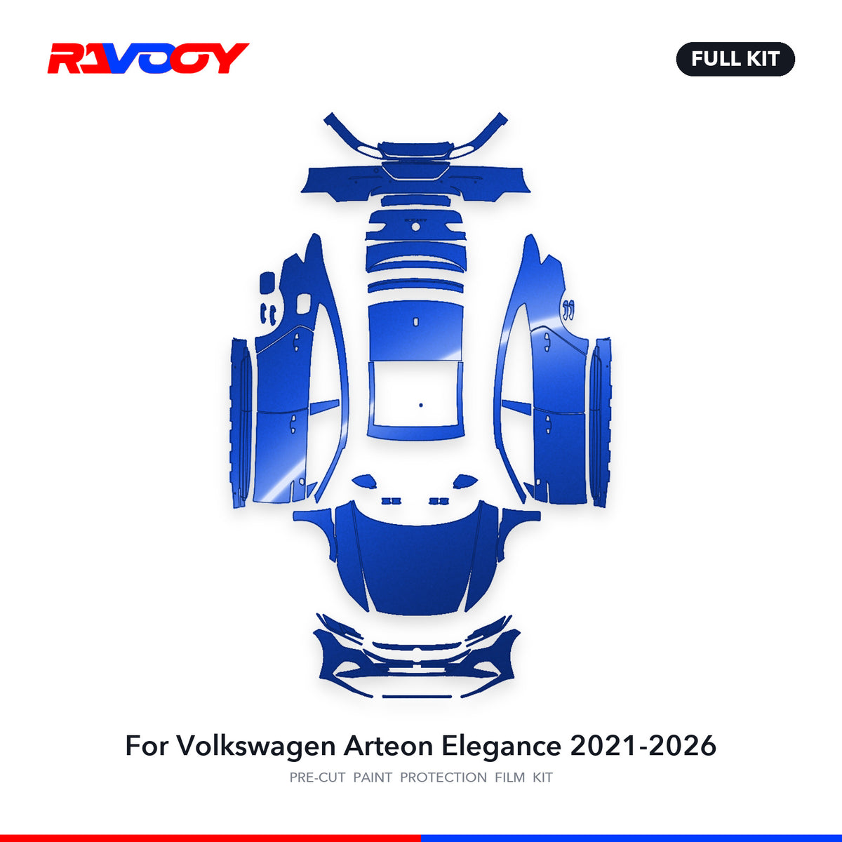 Full vehicle PPF pattern for 2021-2026 Volkswagen Arteon Elegance