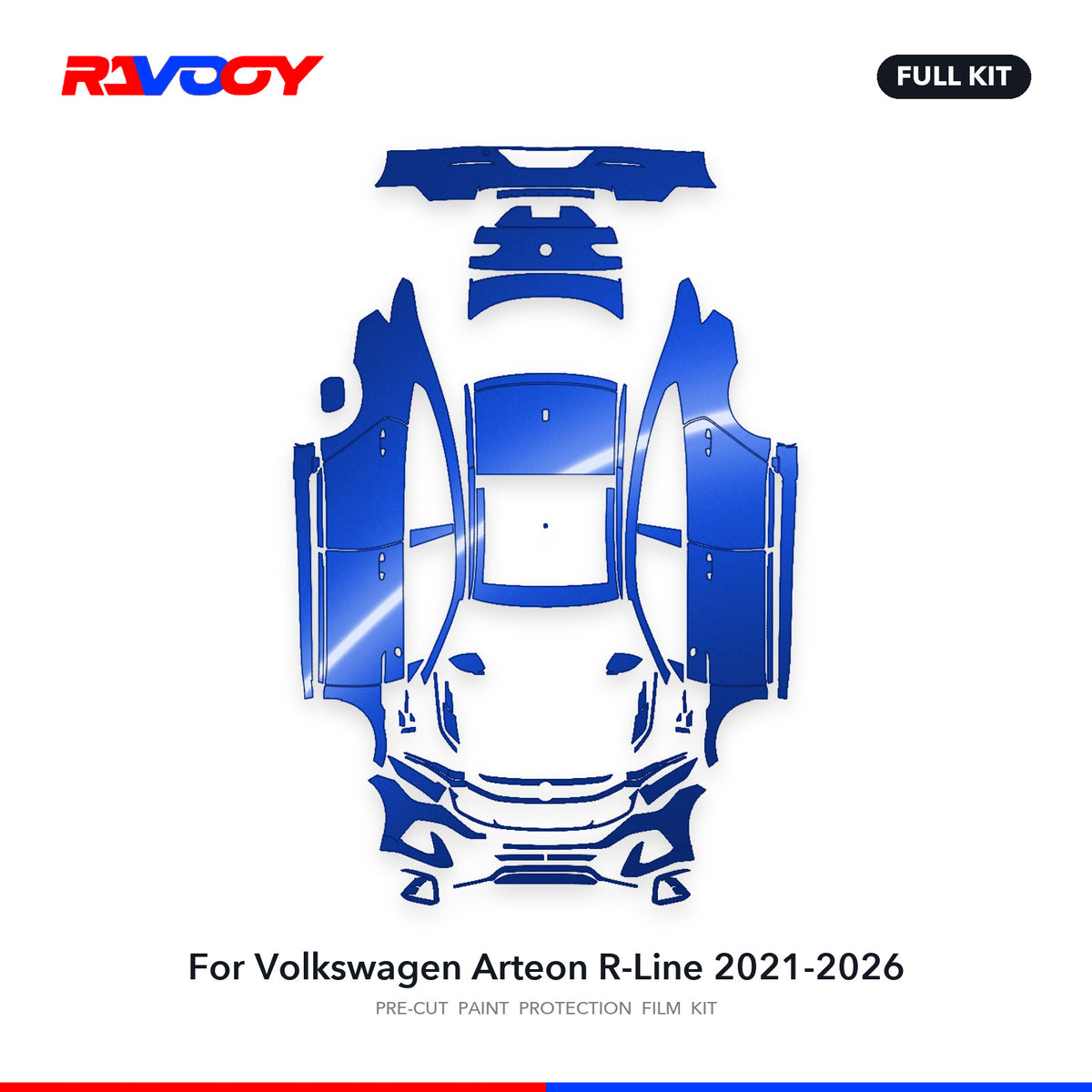 Full vehicle PPF pattern for 2021-2026 Volkswagen Arteon R-Line