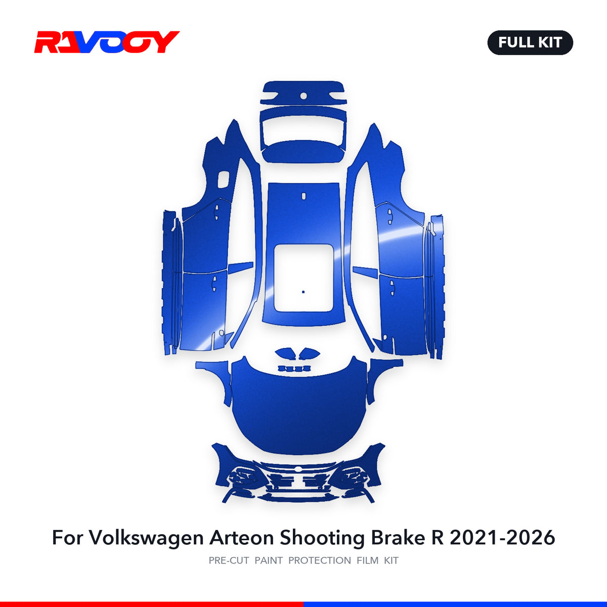 Full vehicle PPF pattern for 2021-2026 Volkswagen Arteon Shooting Brake R