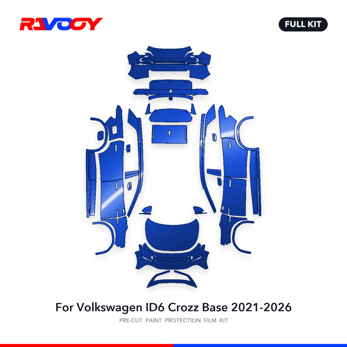 Full vehicle PPF pattern for 2021-2026 Volkswagen ID6 Crozz Base
