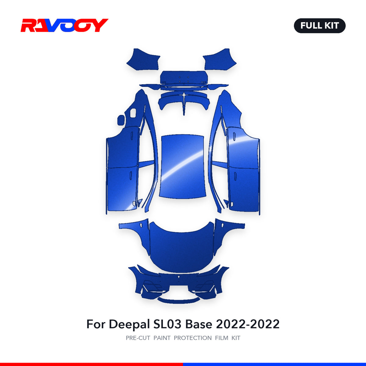 Full vehicle PPF pattern for 2022-2022 Deepal SL03 Base