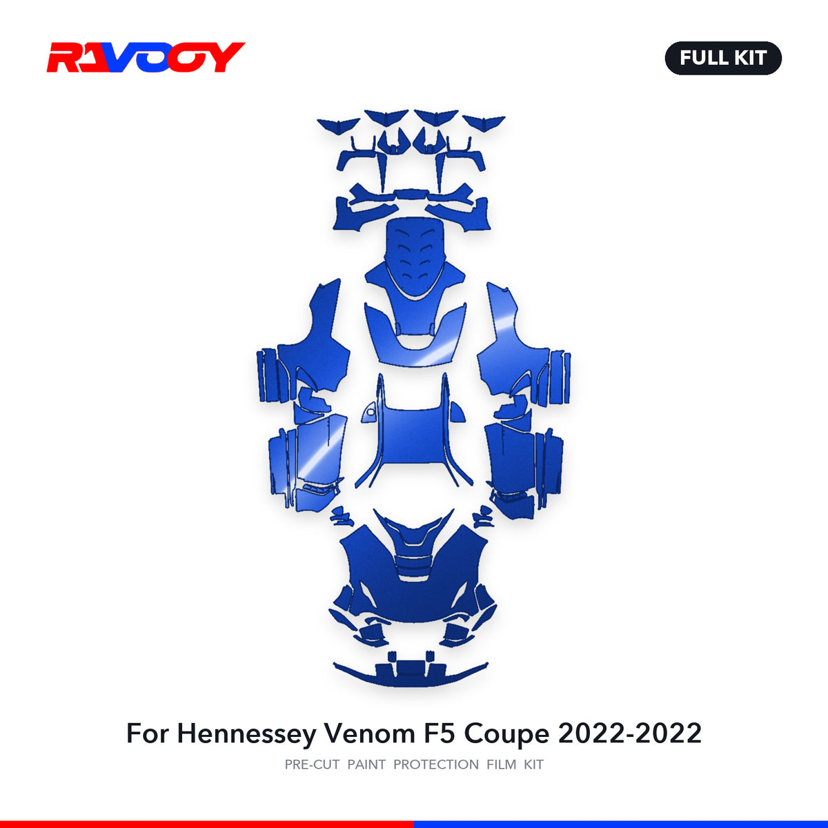 Full vehicle PPF pattern for 2022-2022 Hennessey Venom F5 Coupe