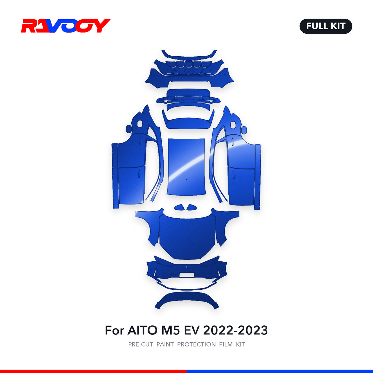 Full vehicle PPF pattern for 2022-2023 AITO M5 EV