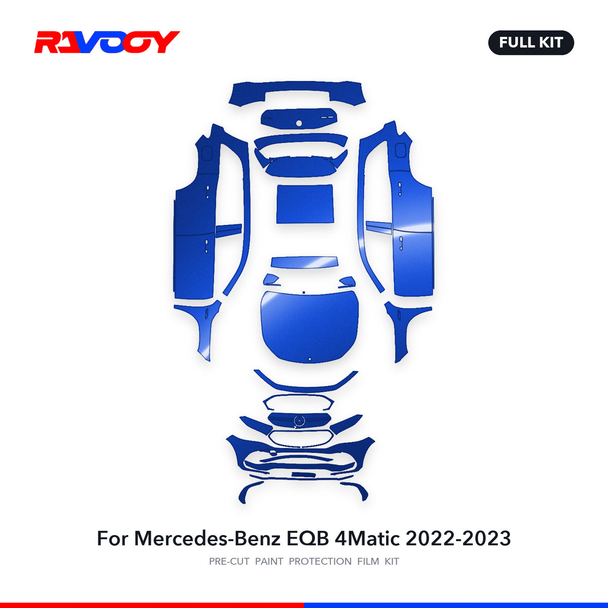 Full vehicle PPF pattern for 2022-2023 Mercedes-Benz EQB 4Matic