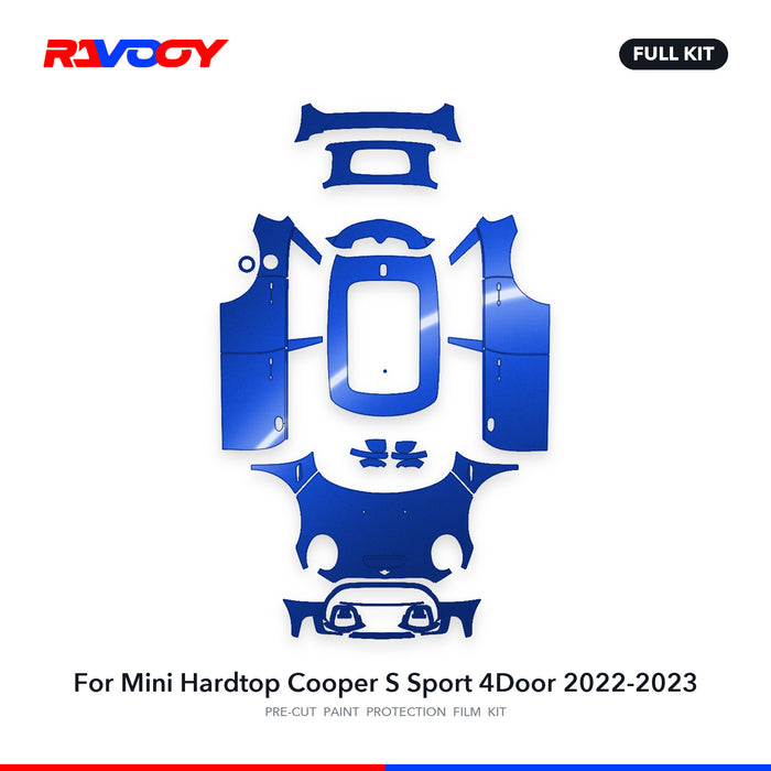 Full vehicle PPF pattern for 2022-2023 Mini Hardtop Cooper S Sport 4Door