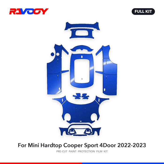 Full vehicle PPF pattern for 2022-2023 Mini Hardtop Cooper Sport 4Door