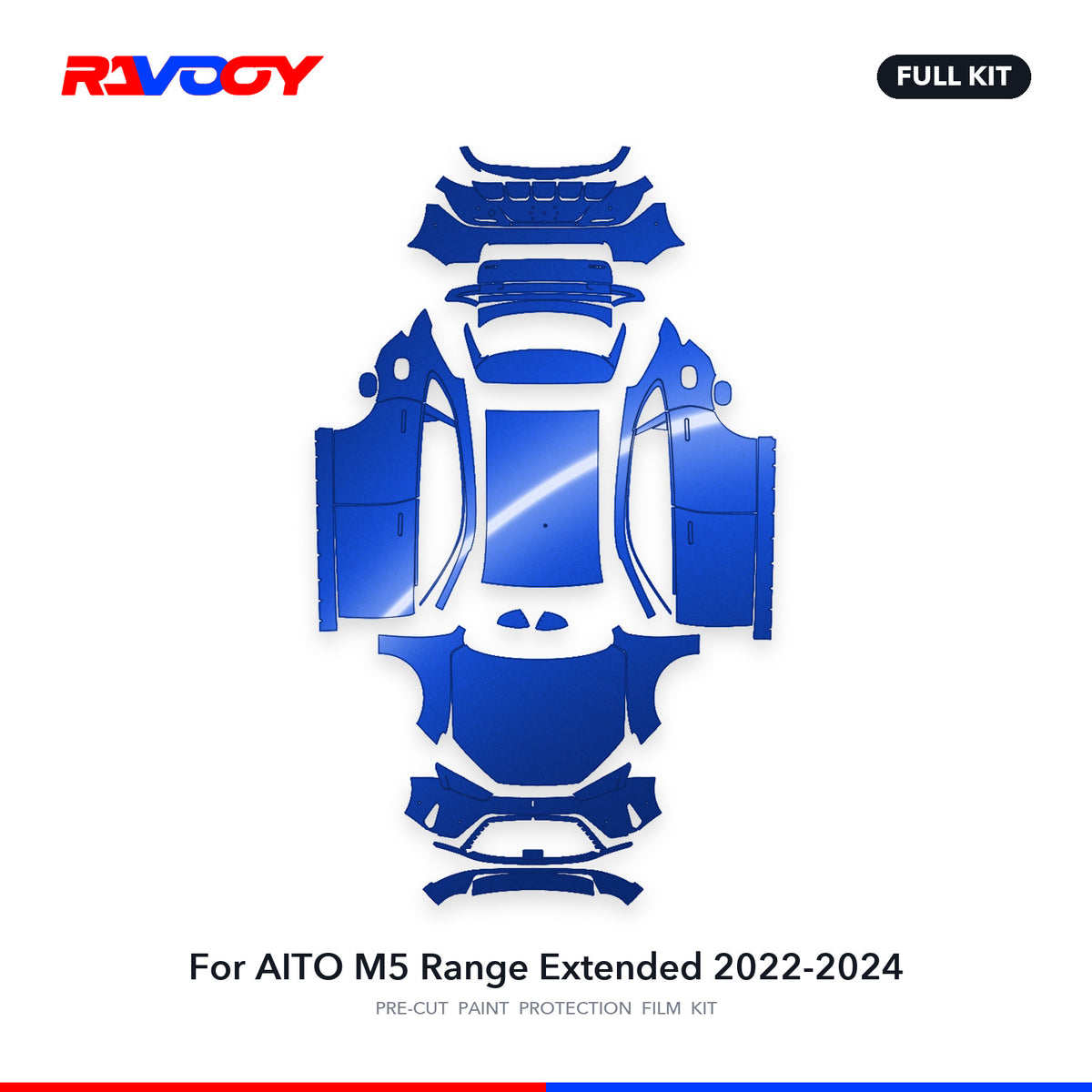 Full vehicle PPF pattern for 2022-2024 AITO M5 Range Extended
