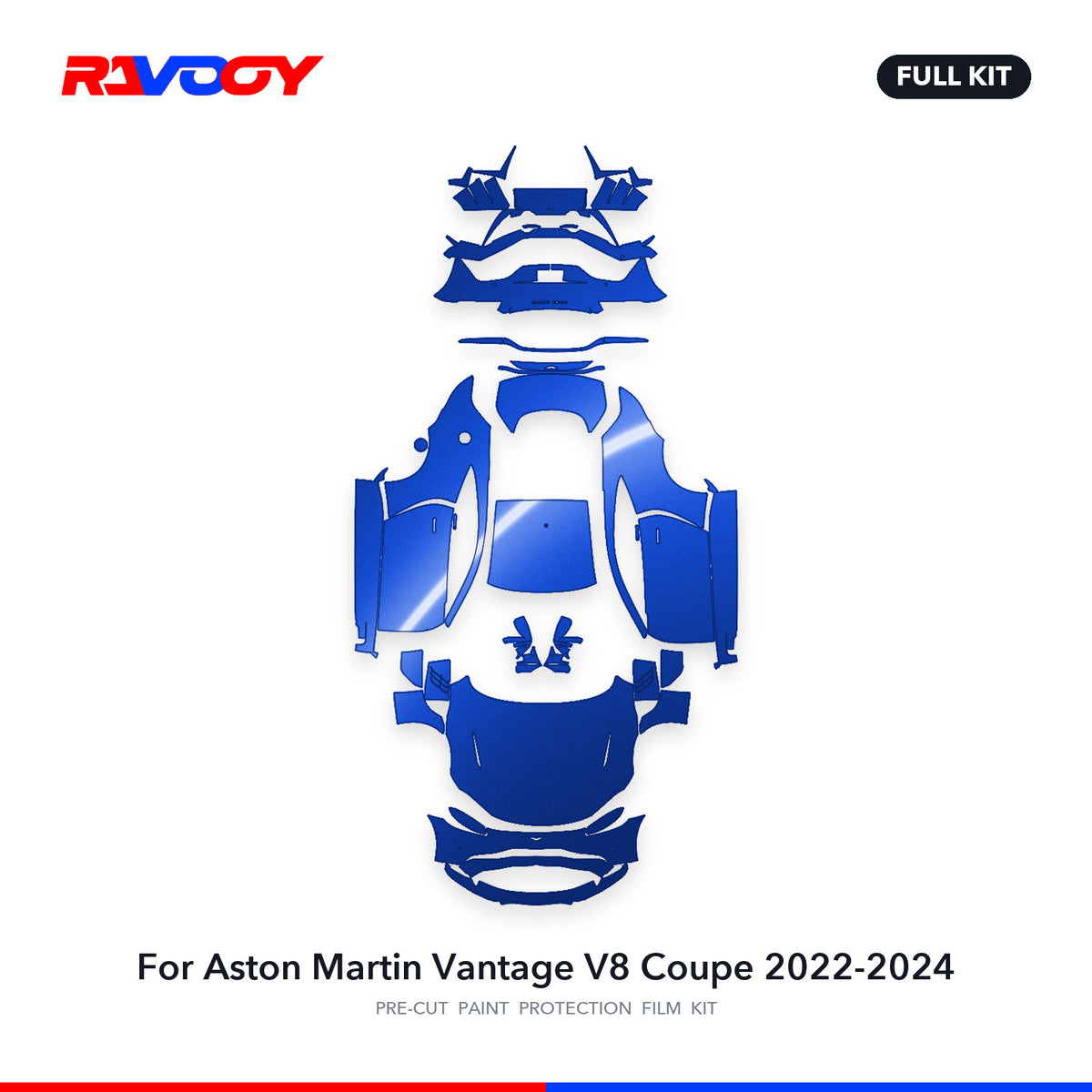 Full vehicle PPF pattern for 2022-2024 Aston Martin Vantage V8 Coupe