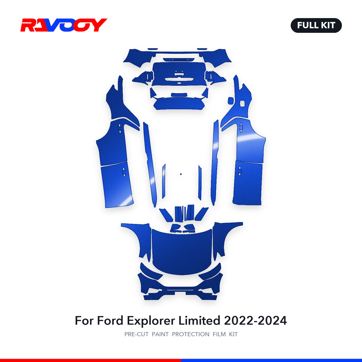 Full vehicle PPF pattern for 2022-2024 Ford Explorer Limited