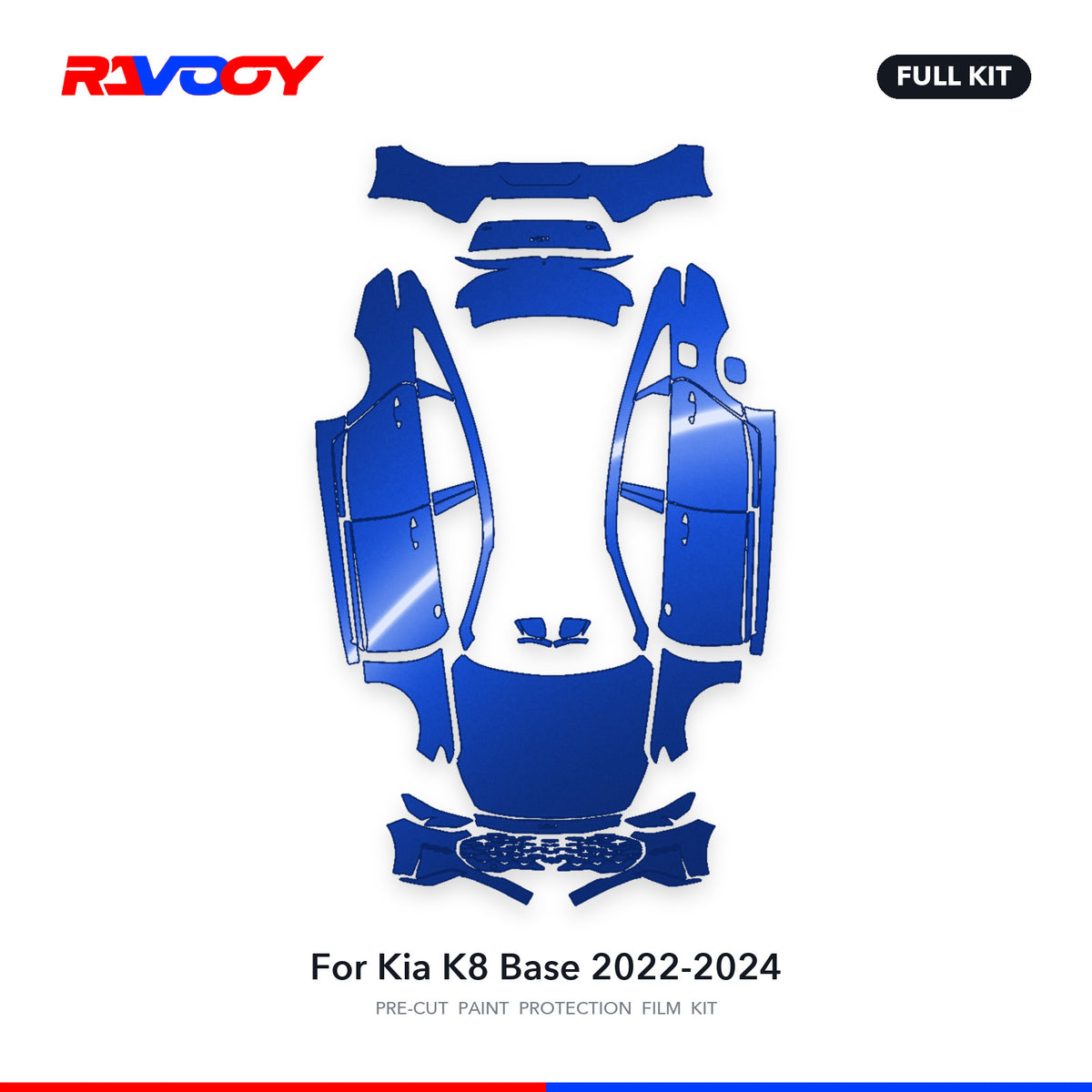 Full vehicle PPF pattern for 2022-2024 Kia K8 Base