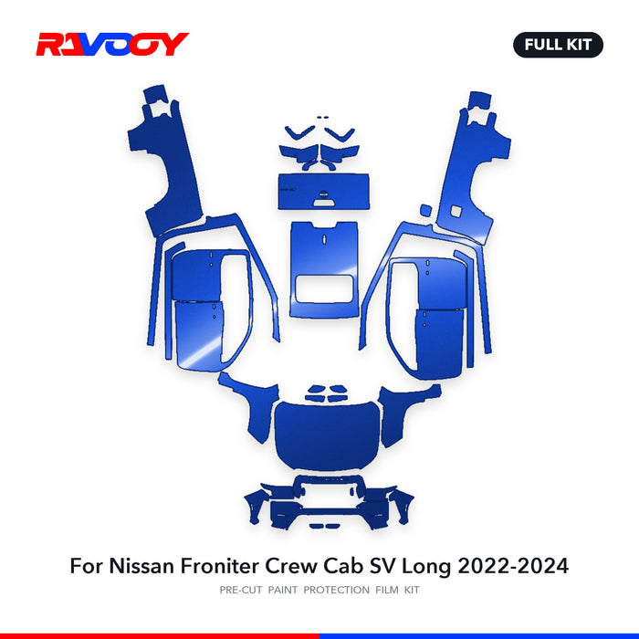Full vehicle PPF pattern for 2022-2024 Nissan Froniter Crew Cab SV Long