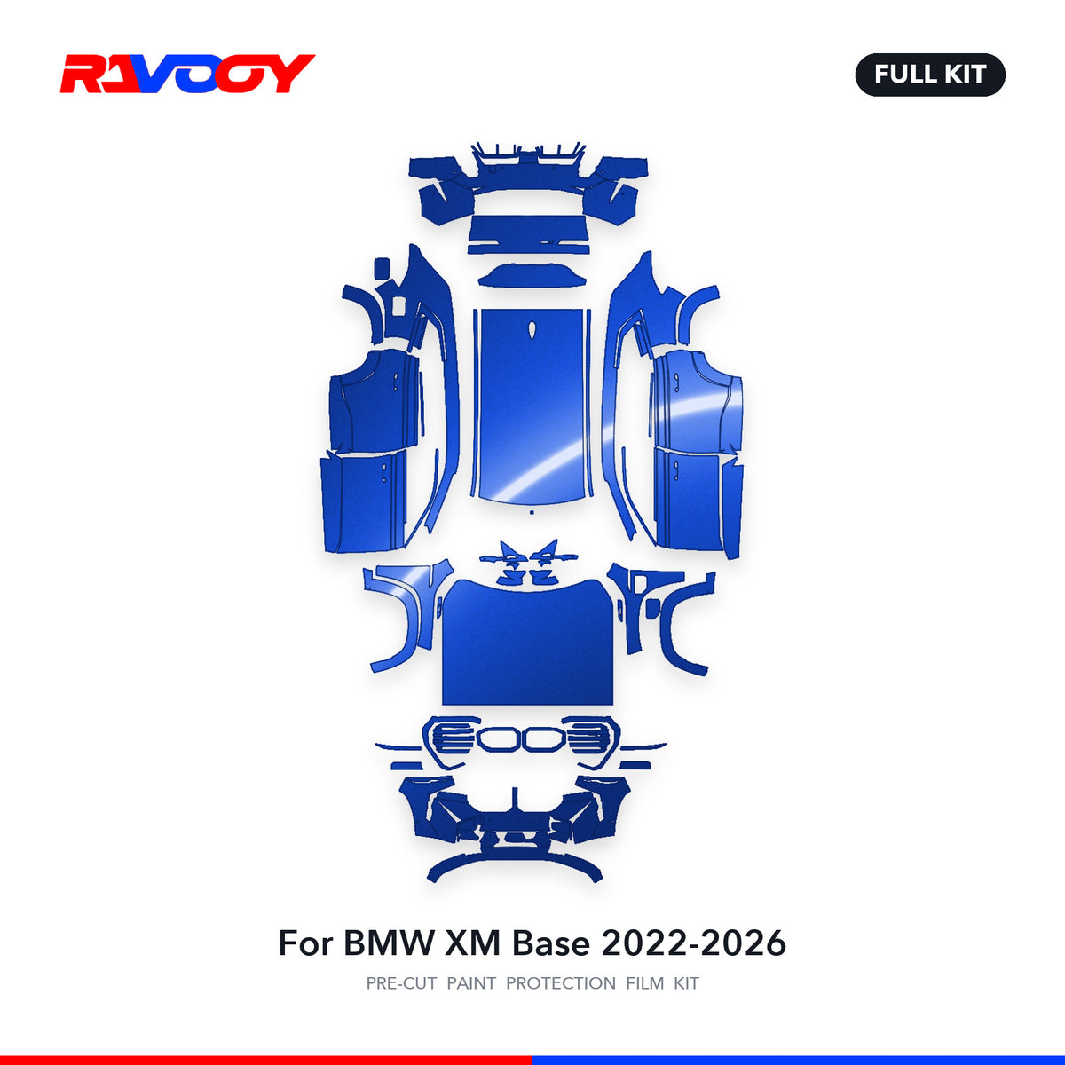 Full vehicle PPF pattern for 2022-2026 BMW XM Base