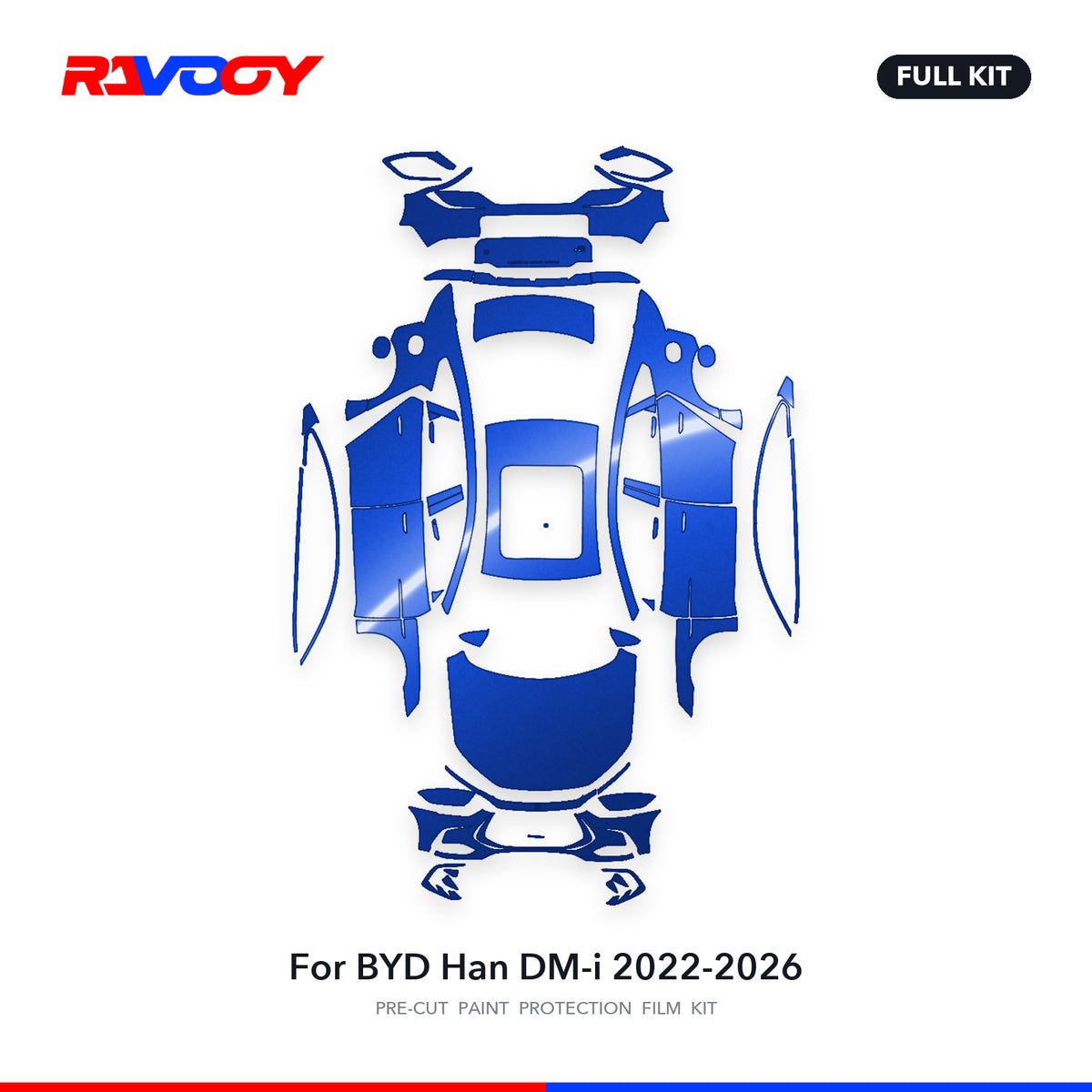 Full vehicle PPF pattern for 2022-2026 BYD Han DM-i