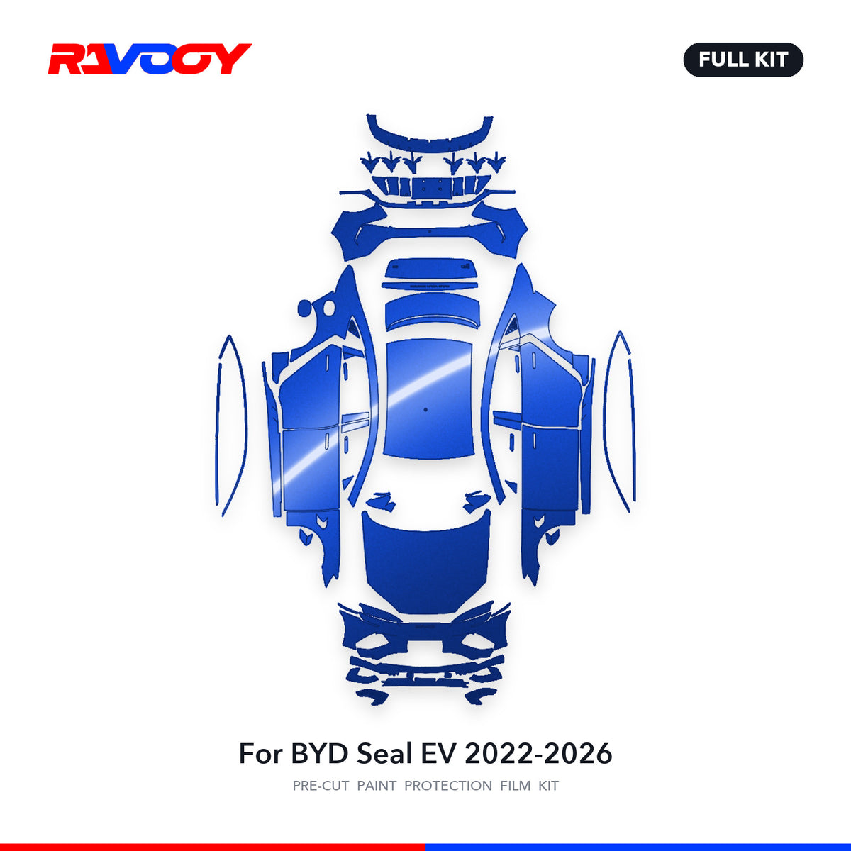 Full vehicle PPF pattern for 2022-2026 BYD Seal EV