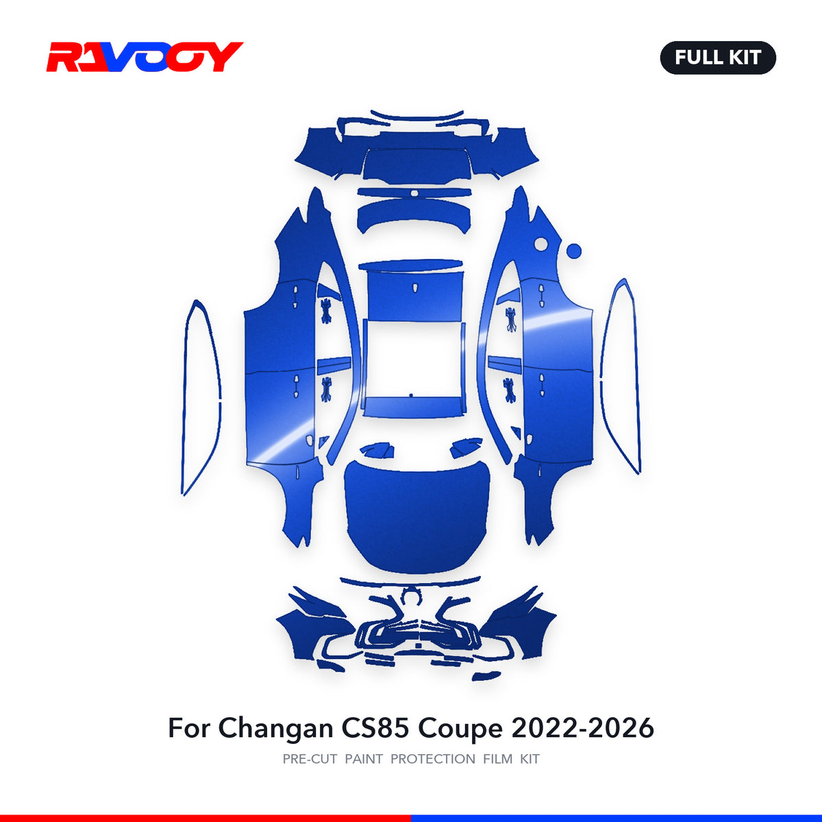 Full vehicle PPF pattern for 2022-2026 Changan CS85 Coupe