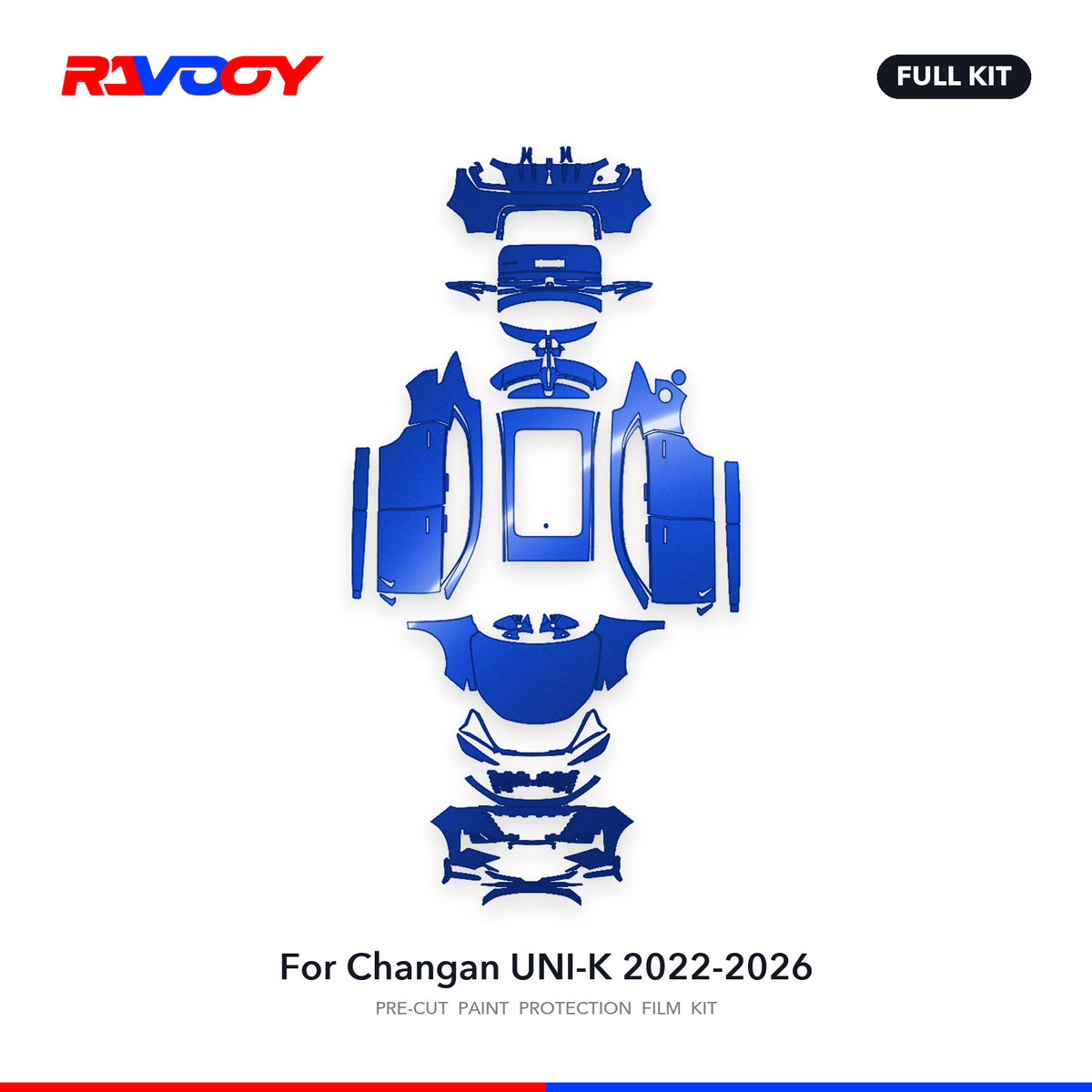 Full vehicle PPF pattern for 2022-2026 Changan UNI-K